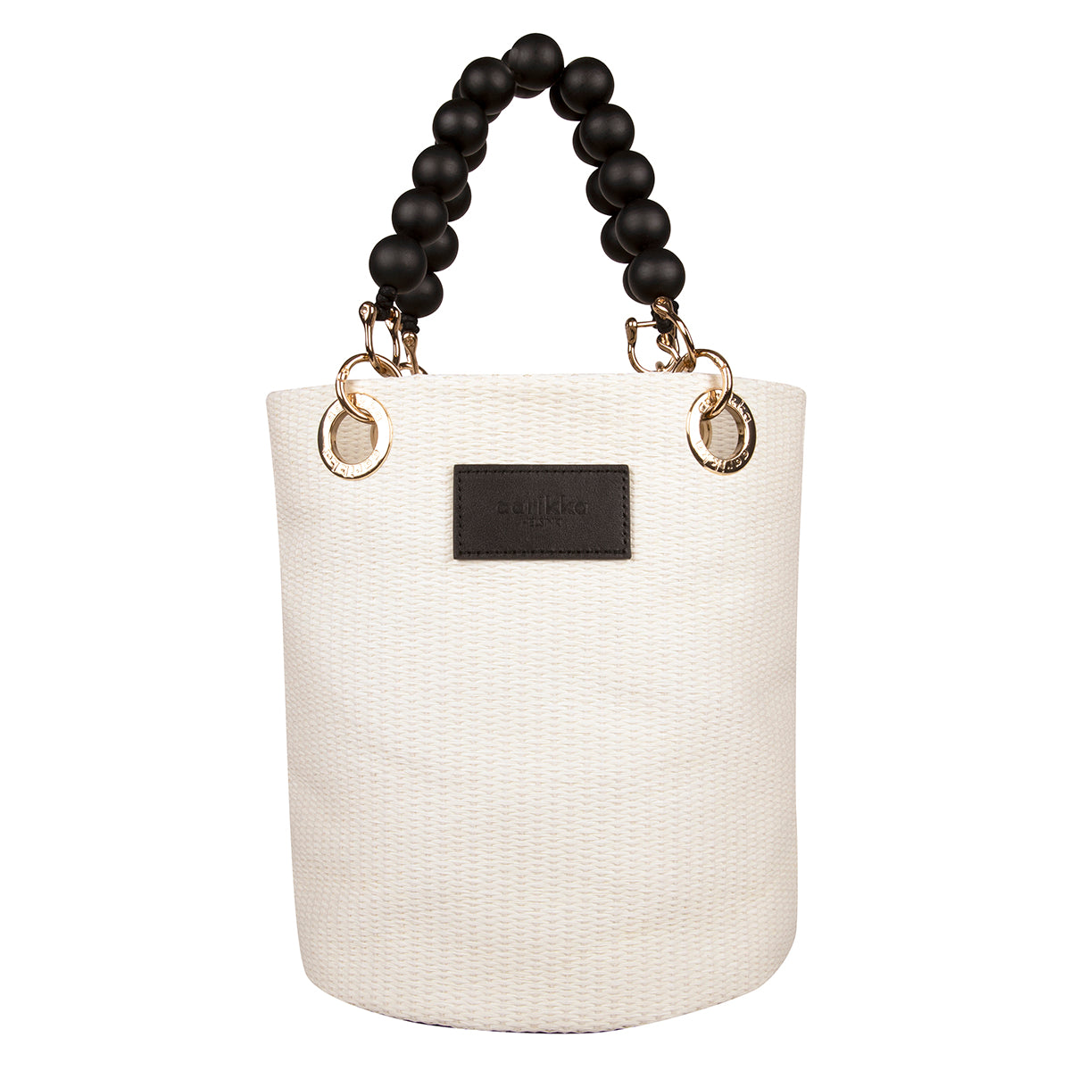 White discount basket purse