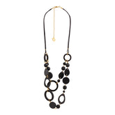 Pihla necklace, black and gold