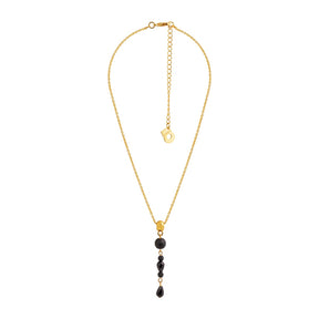 Hertta necklace, black and gold