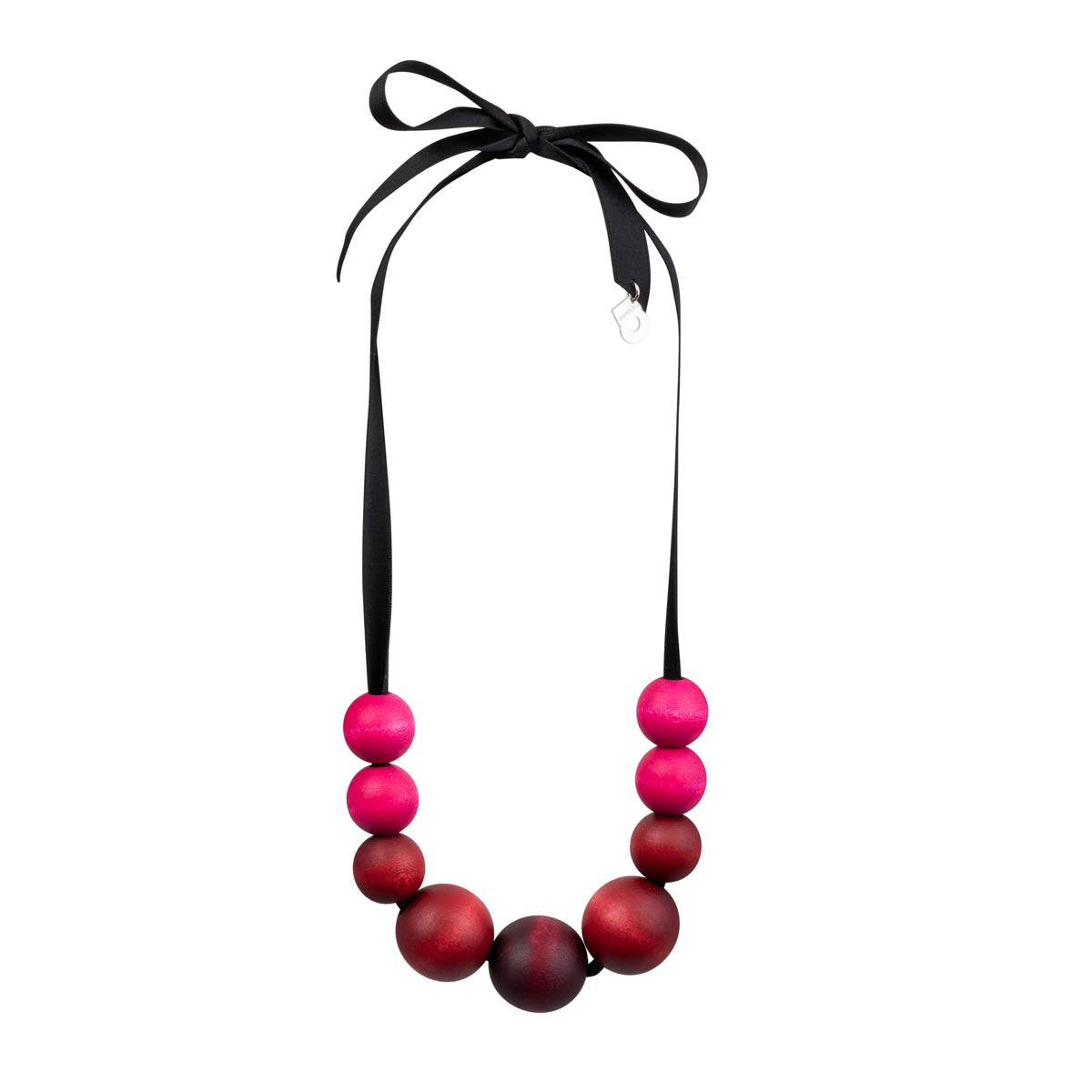 Gaala necklace, shades of red