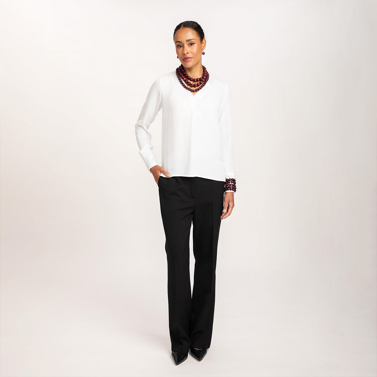 Sointu blouse, ecru