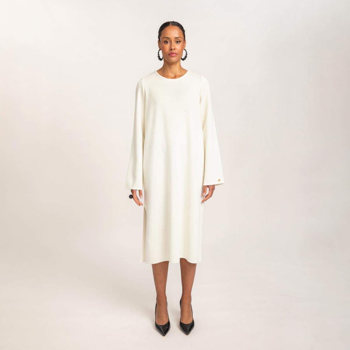 Nata knit dress, ecru