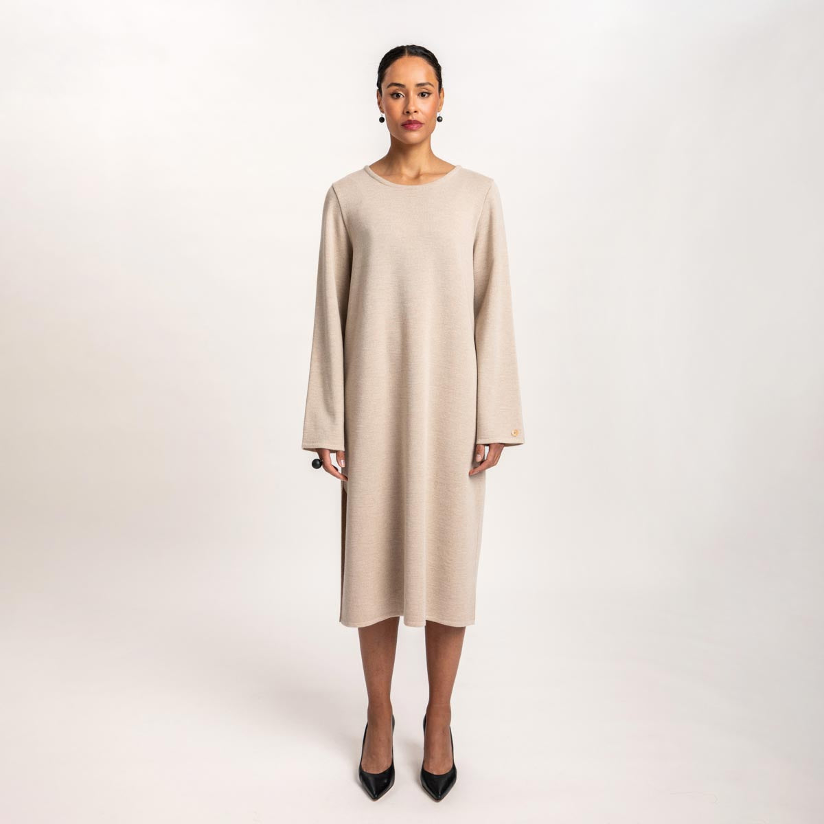 Nata knit dress, beige