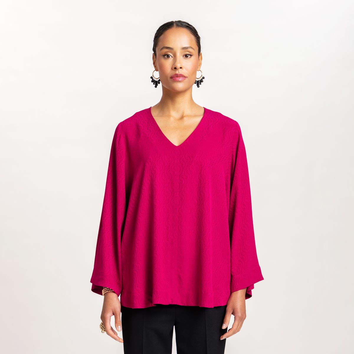 Ingrid blouse, Kehrä, pink