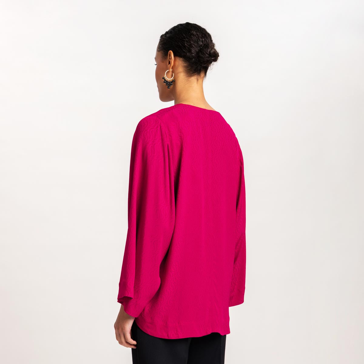 Ingrid blouse, Kehrä, pink