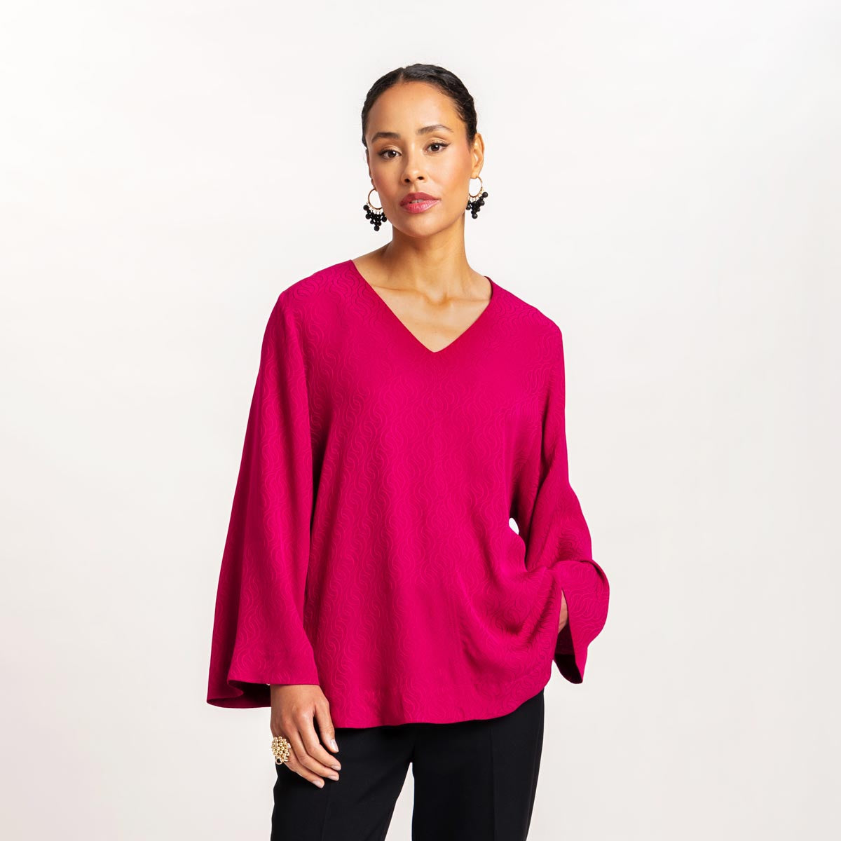 Ingrid blouse, Kehrä, pink