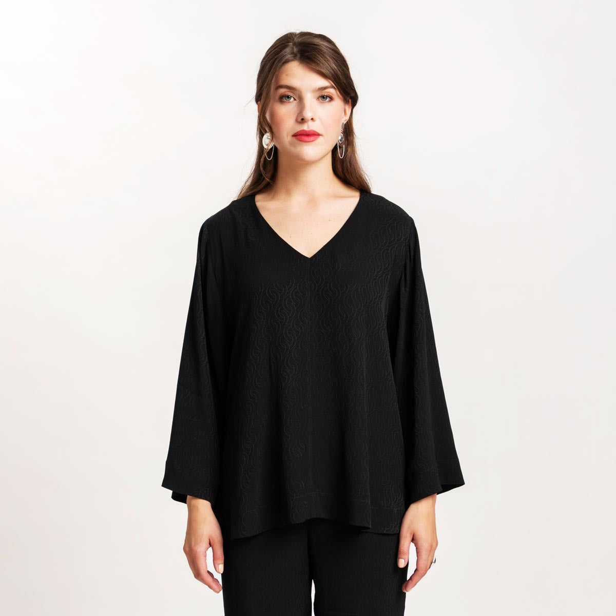 Ingrid blouse, Kehrä, black