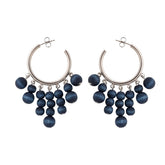 Gisella earrings, dark blue