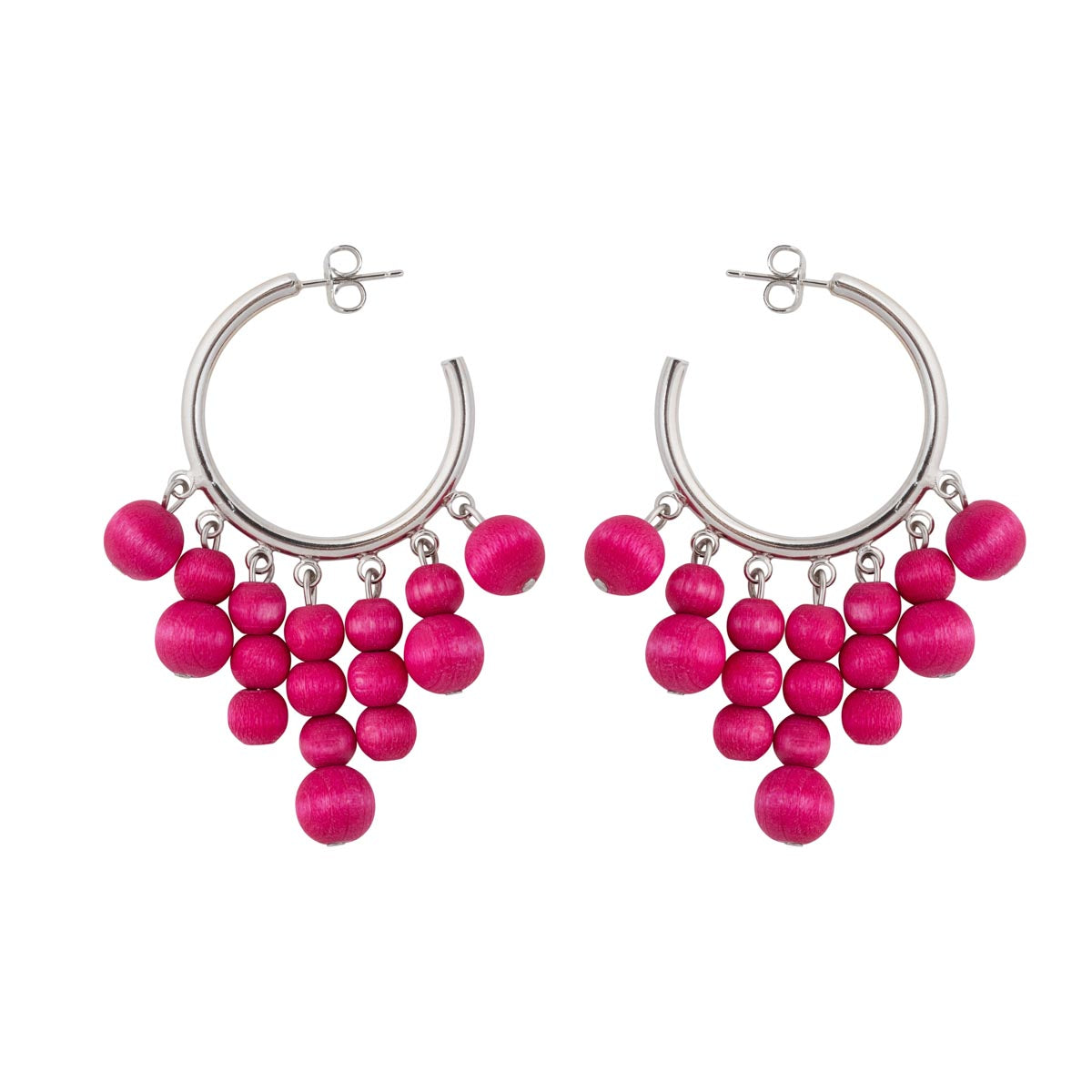 Gisella earrings, fuchsia