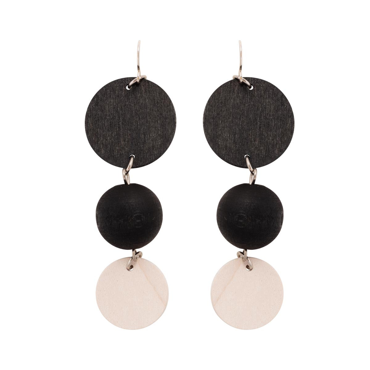 Apollo earrings, black and white