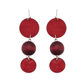 Apollo earrings, plum red