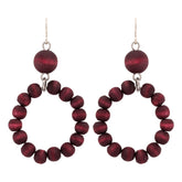 Orvokki earrings, plum red