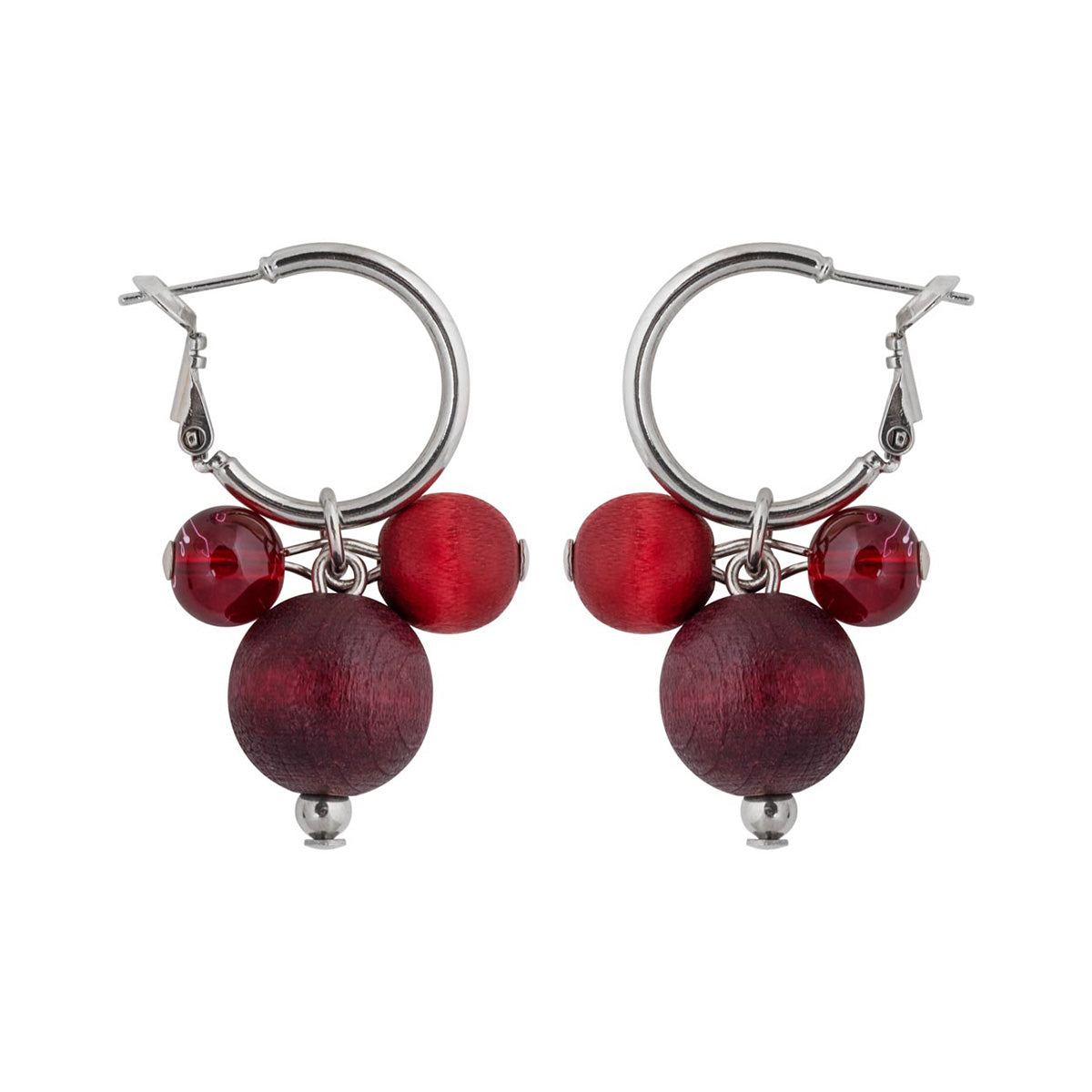 Lydia earrings, plum red