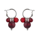 Lydia earrings, plum red