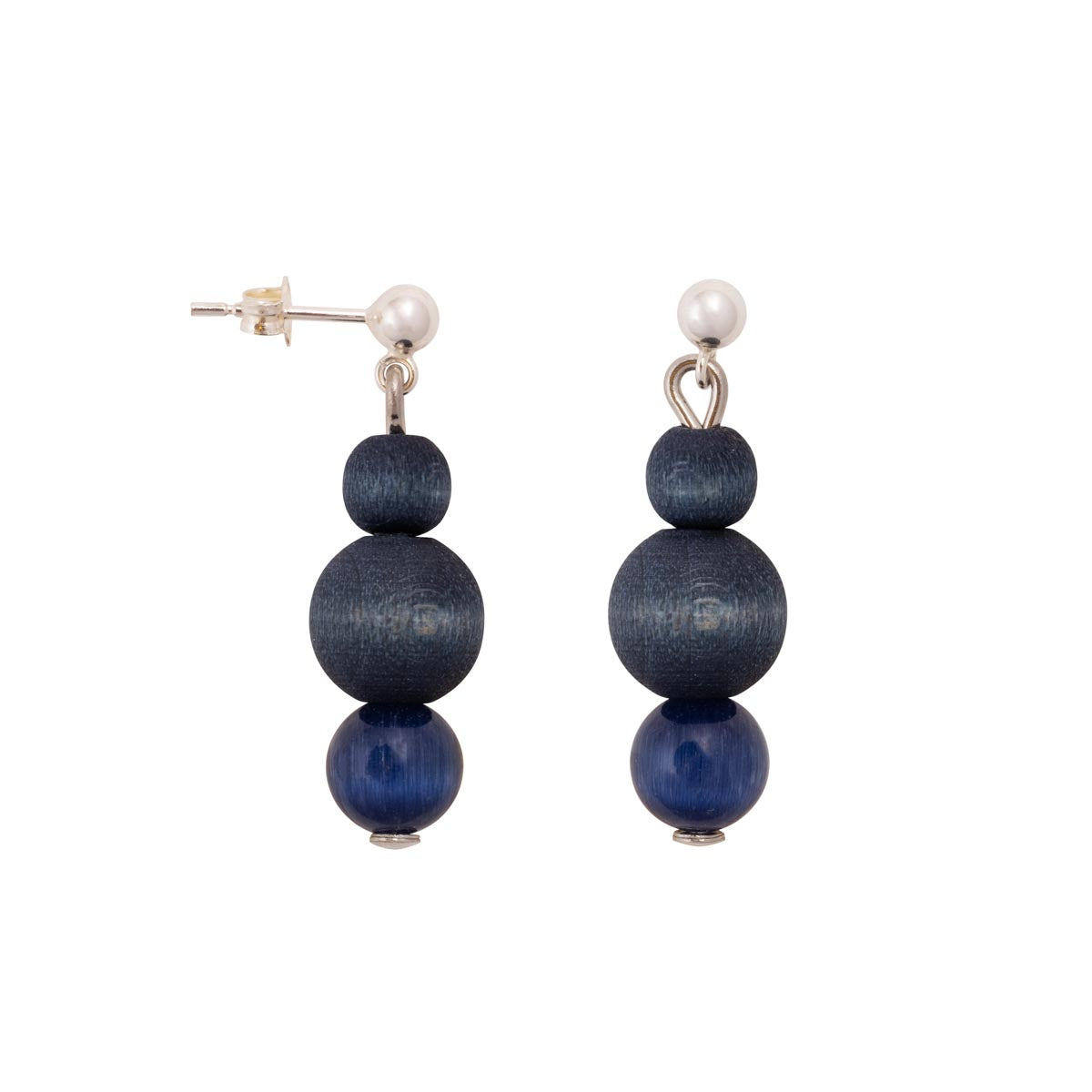 Irene earrings, dark blue