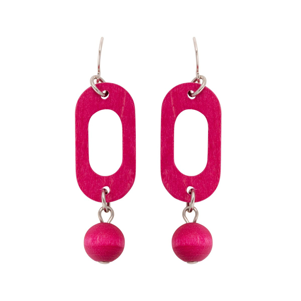 Meea earrings, fuchsia