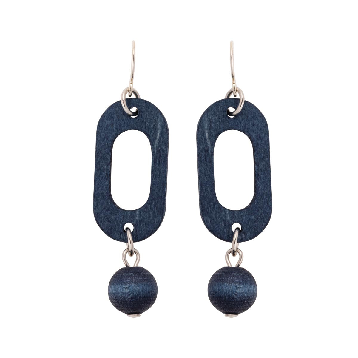 Meea earrings, dark blue