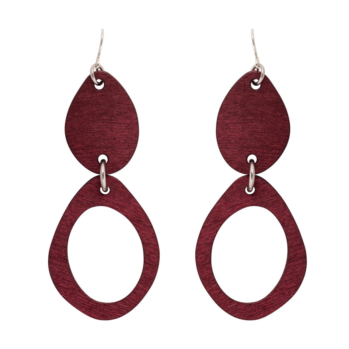 Pihla earrings, plum red