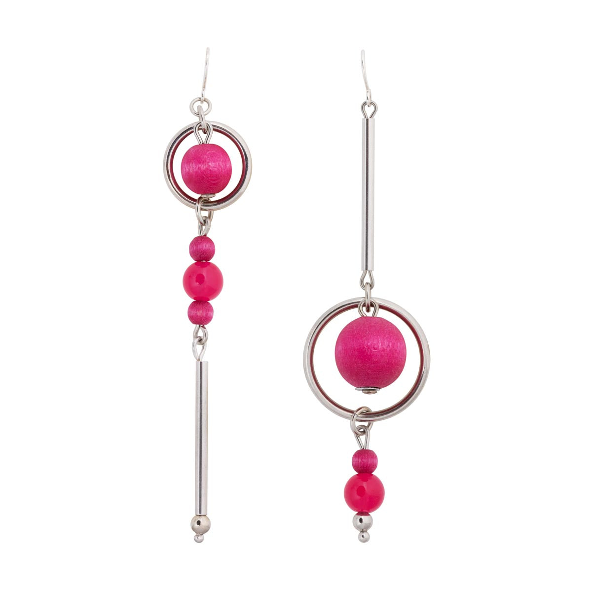 Venla earrings, fuchsia