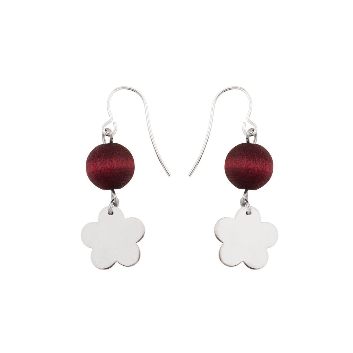 Minea earrings, plum red