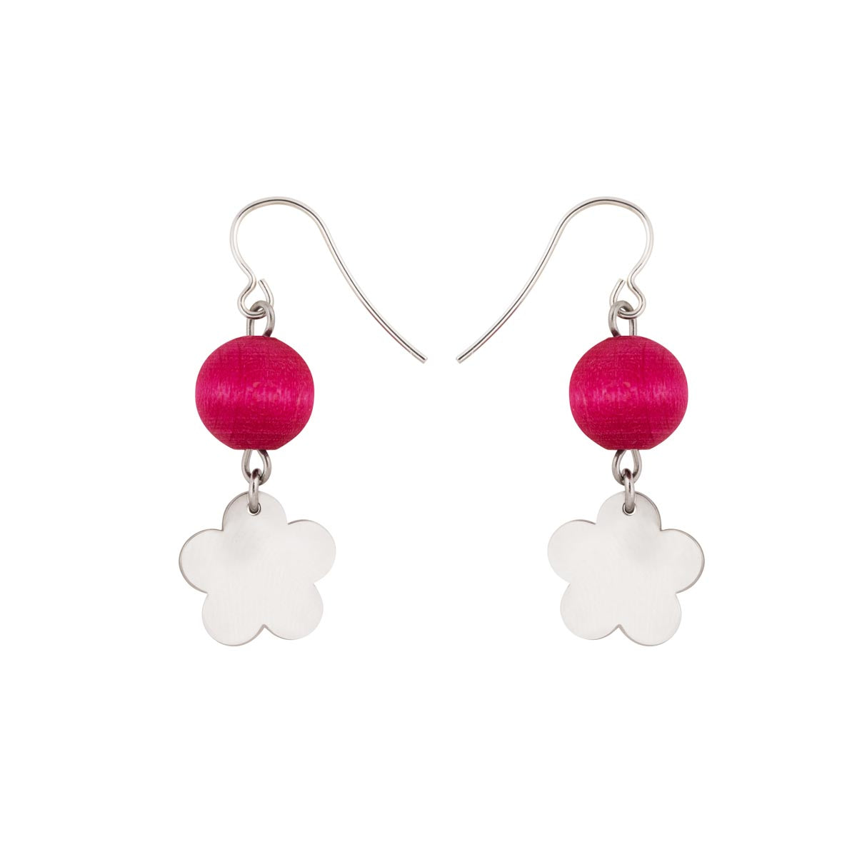 Minea earrings, fuchsia