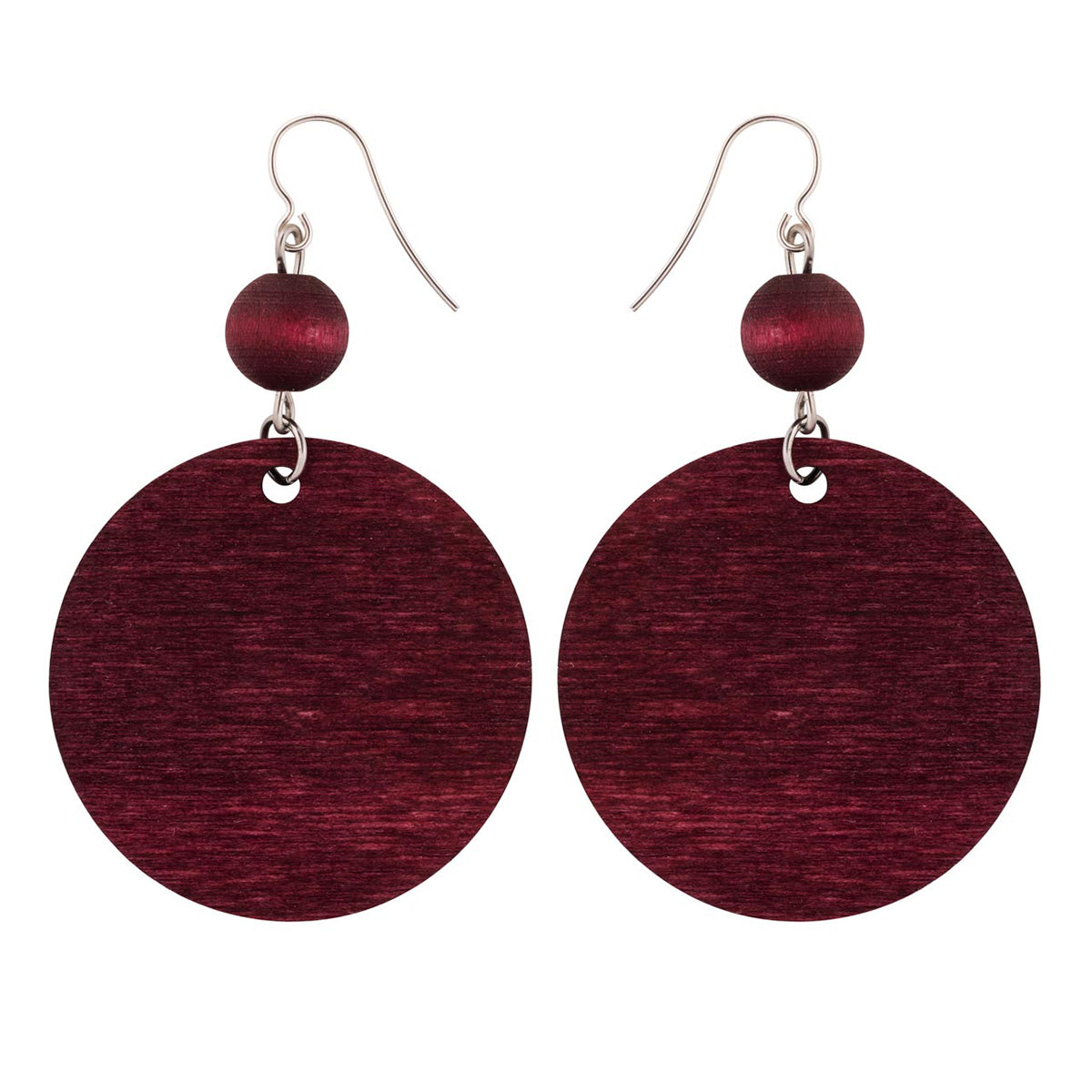 Karoliina earrings, plum red