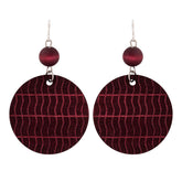 Karoliina earrings, plum red