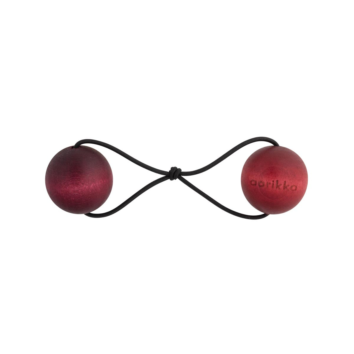 Pom pom hair band, dark red and red