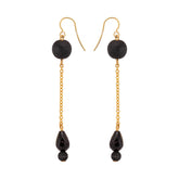 Hertta earrings, black and gold