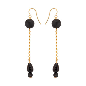 Hertta earrings, black and gold