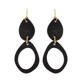 Pihla earrings, black and gold