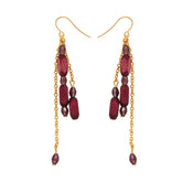 Sylvia earrings, plum red