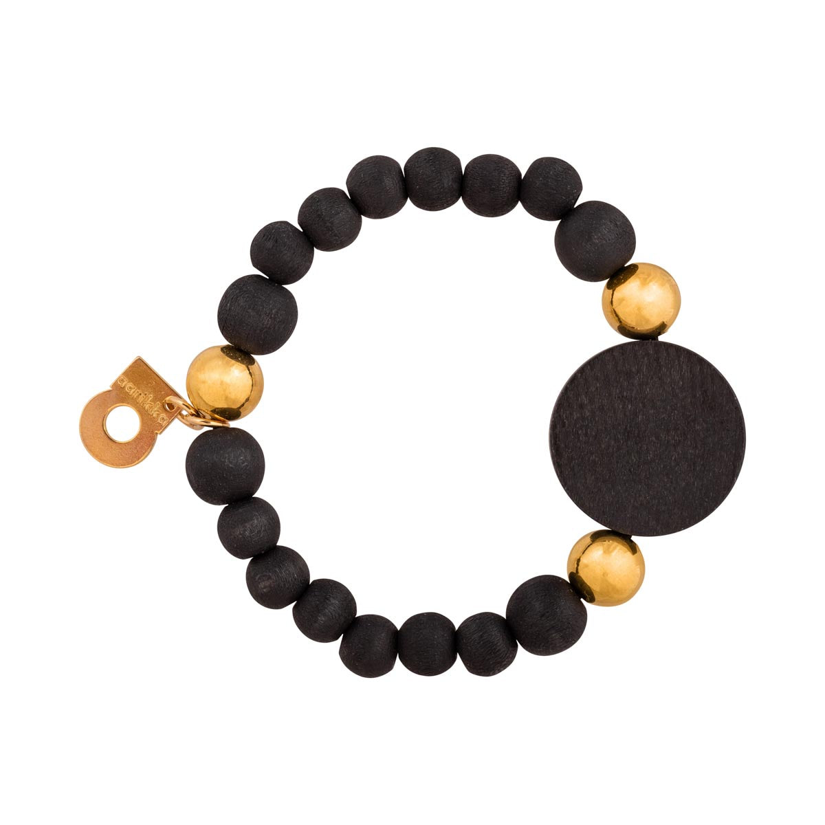 Ilta bracelet, black and gold