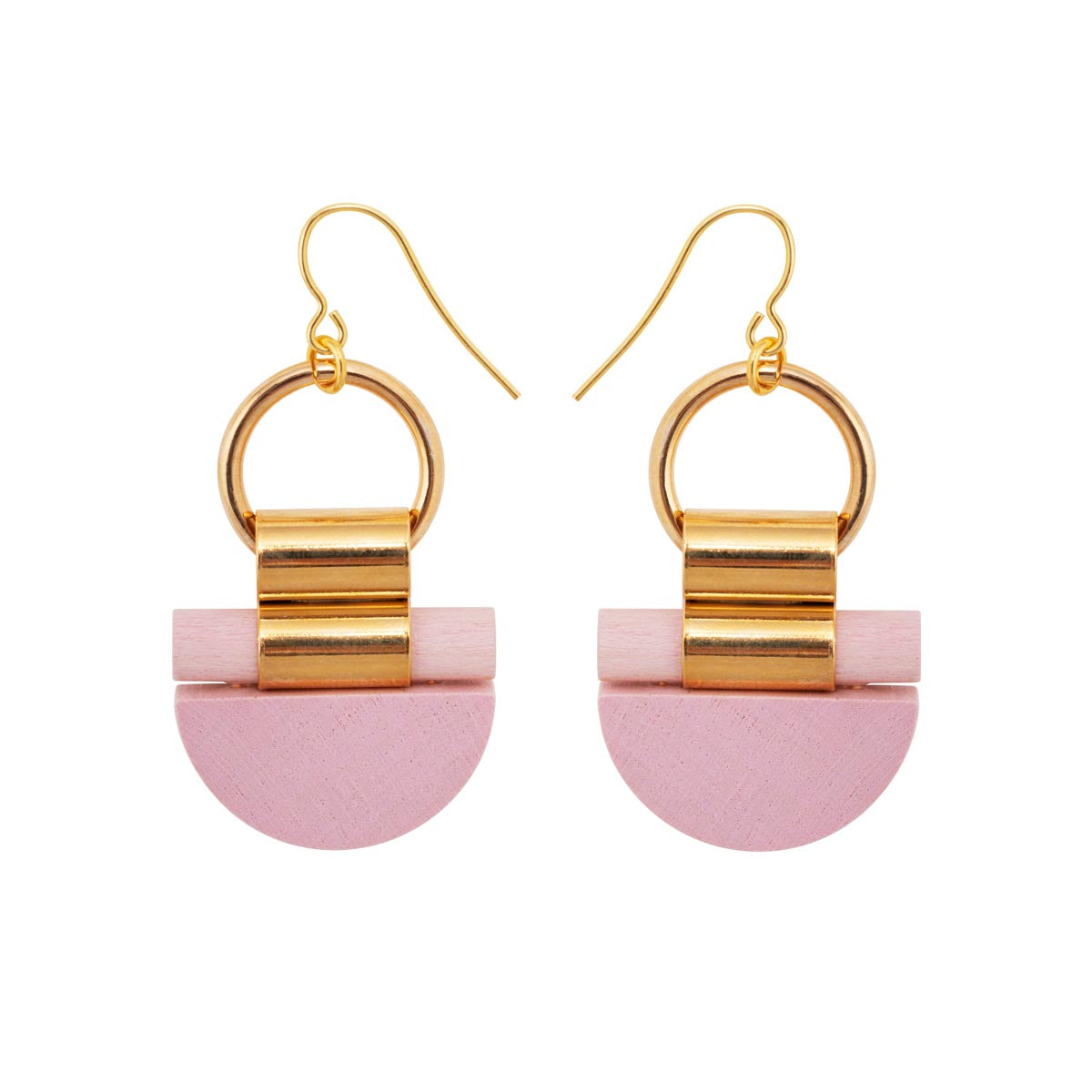 Kelohonka earrings, pink and gold