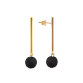 Lilli earrings, black and gold