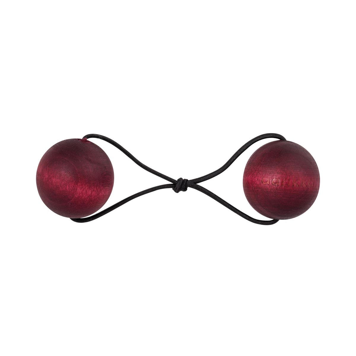 Pom pom hair band, plum red