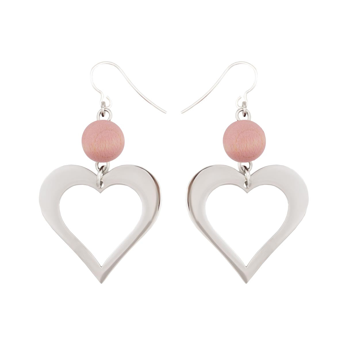 Valentine earrings, pink