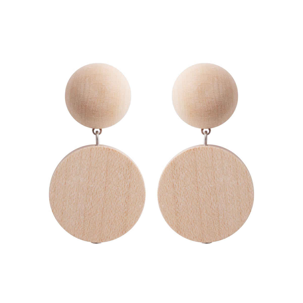 Gaala earrings, varnished wood