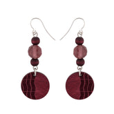 Maius earrings, plum red