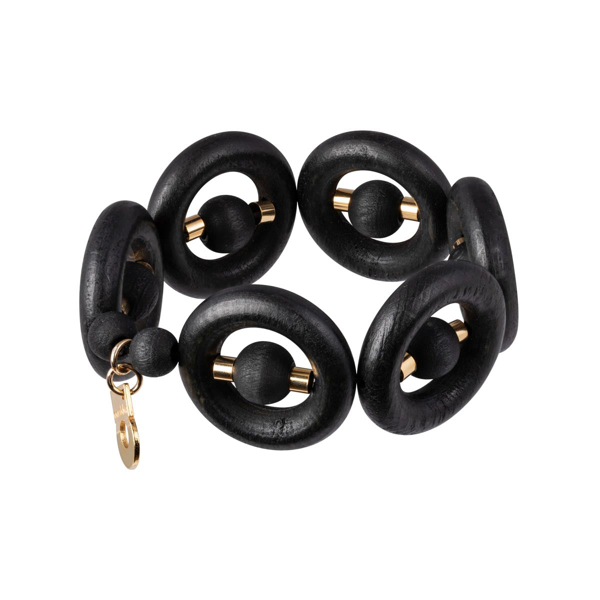 Signe bracelet, black and gold