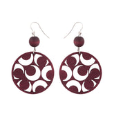 Tuliainen earrings, plum red