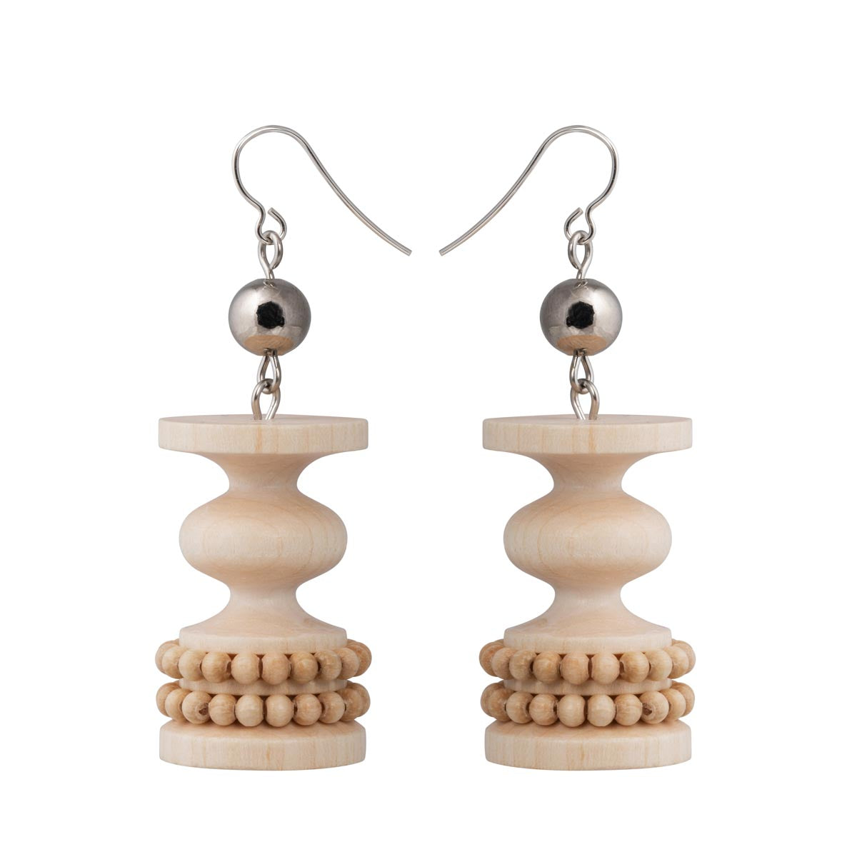 Keisarinna earrings, varnished wood