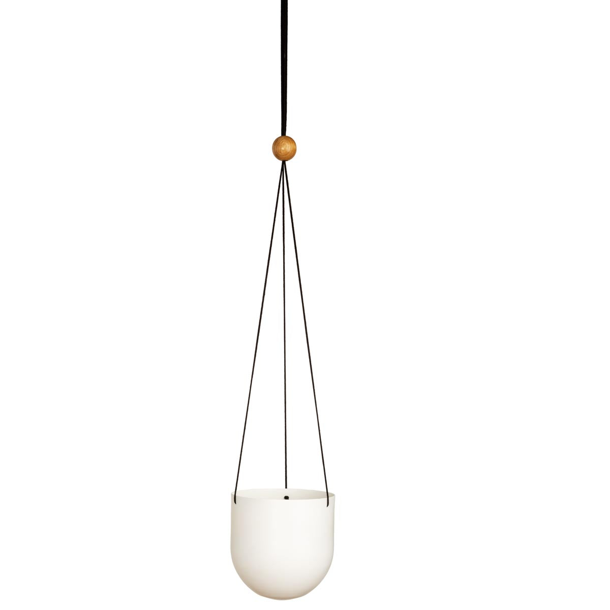 Duo hanging planter, white