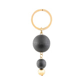 Iisa key ring, black and gold