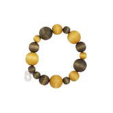 Kaisa bracelet, moss green and yellow