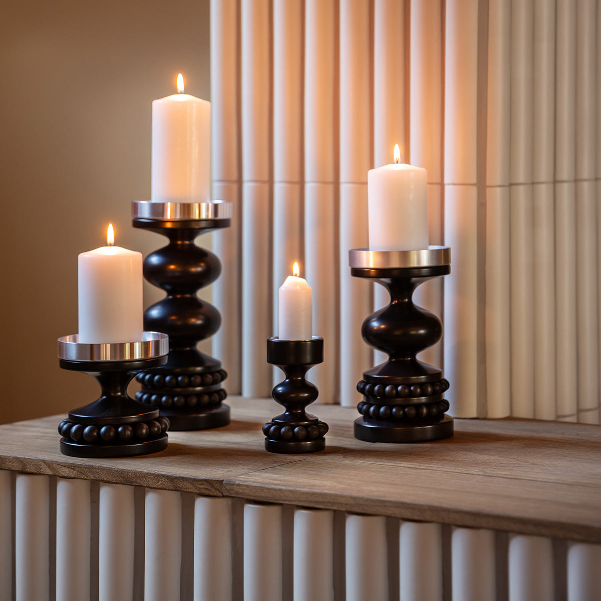 Ruustinna candleholder. black