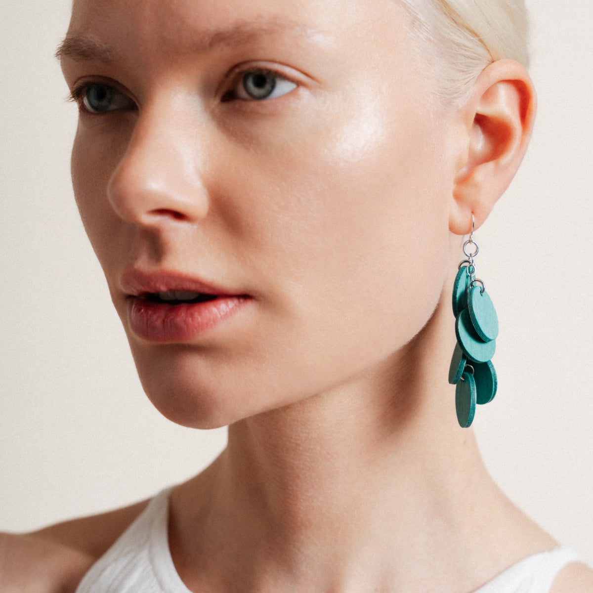 Juolukka earrings, aqua green