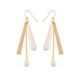 Eveliina earrings, ecru and gold